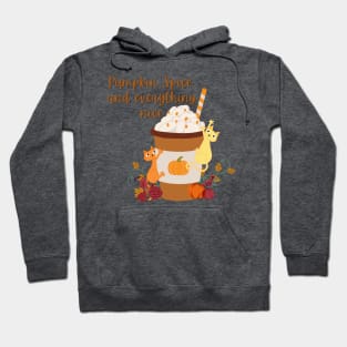 Pumpkin Spice Latte with Cats Hoodie